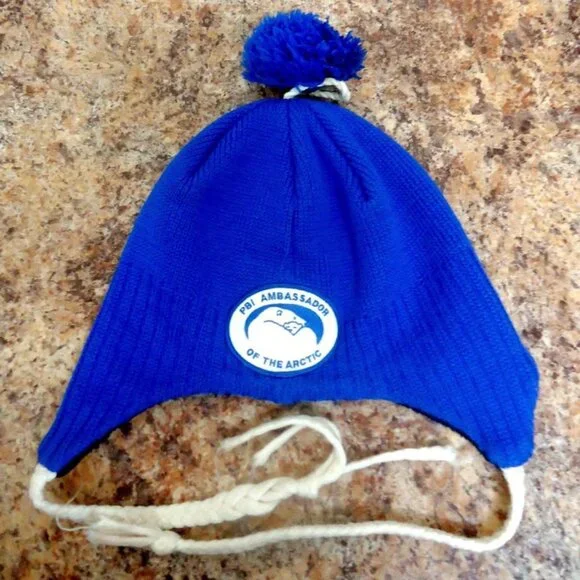 Canada Goose Blue Expedition Trapper Pom Pom Hat Mint! - Picture 2 of 5